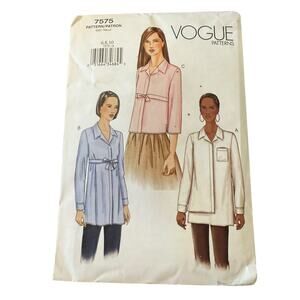 VOGUE 7575 MISSES EASY‎ SHIRT IN 3 LENGTHS & STYLES PATTERN-UNCUT-SIZES-6 8 10